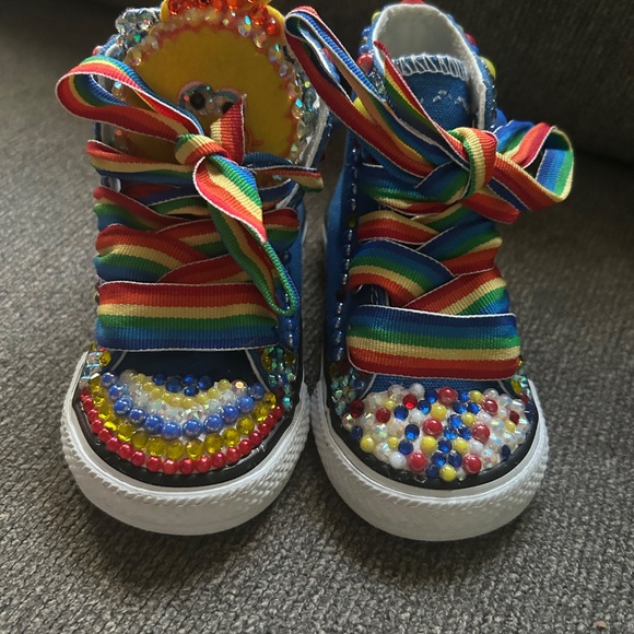 Customized Blue Converses - Picture 2 of 5